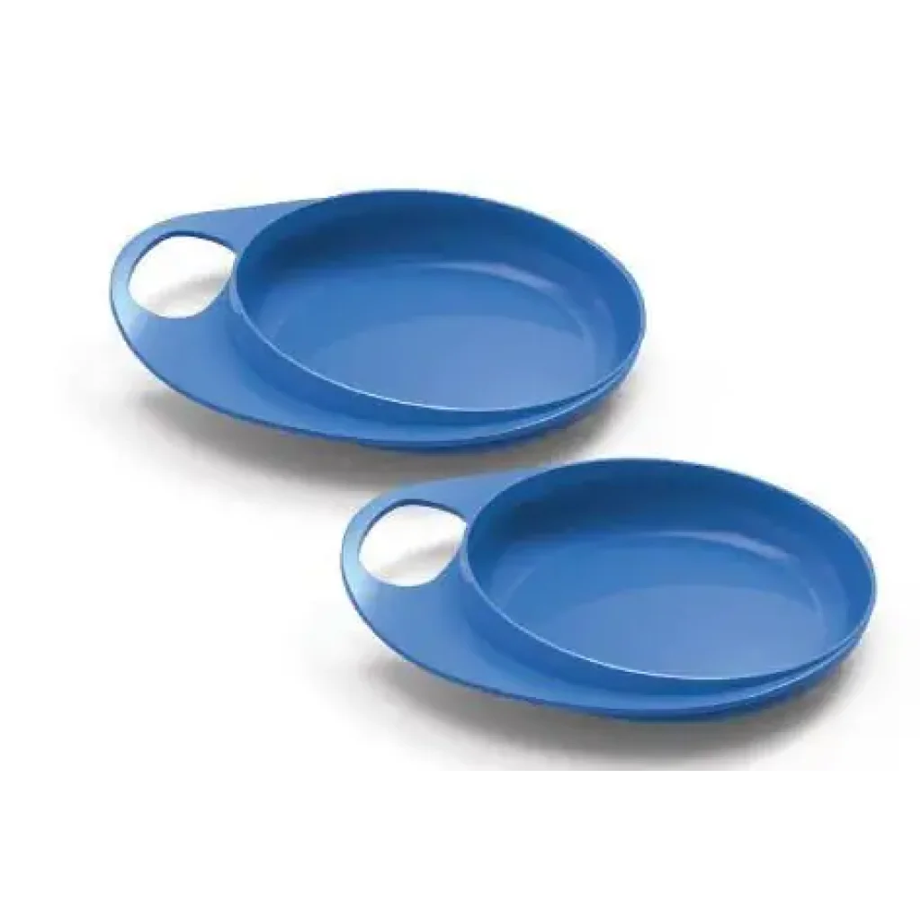 Дитяча тарілка Nuvita дрібна, 6міс+, 2шт, блакитний (NV8451Blue) UA