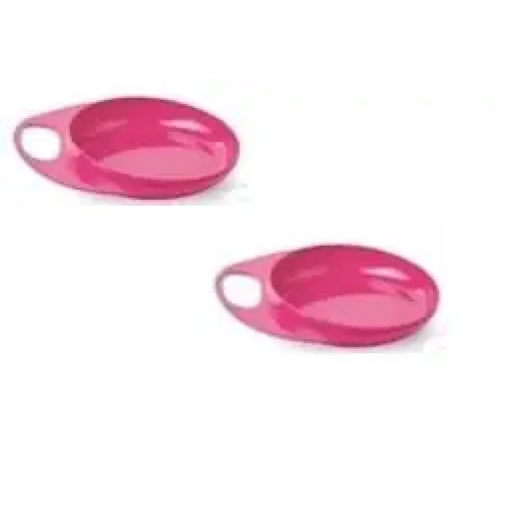 Дитяча тарілка Nuvita дрібна, 6міс+, 2шт, рожевий (NV8451Pink) UA