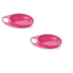 Дитяча тарілка Nuvita дрібна, 6міс+, 2шт, рожевий (NV8451Pink) UA