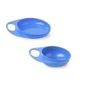 Дитяча тарілка Nuvita глибока і дрібна, 6міс+, 2шт, синій (NV8461Blue) UA