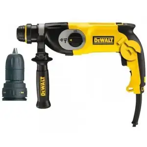 Перфоратор мережевий DeWalt SDS-Plus 900Вт 3.0 Дж 0-5350уд/хв 0-1450об/хв 3 режими кейс 3.1кг (D25144K) UA