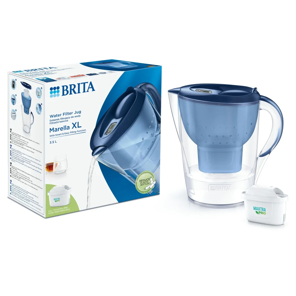 Фільтр-глечик Brita Marella XL Memo MXPro 3.5л (2л очищеної води) з фільтр-картриджем, синій (1052780) UA