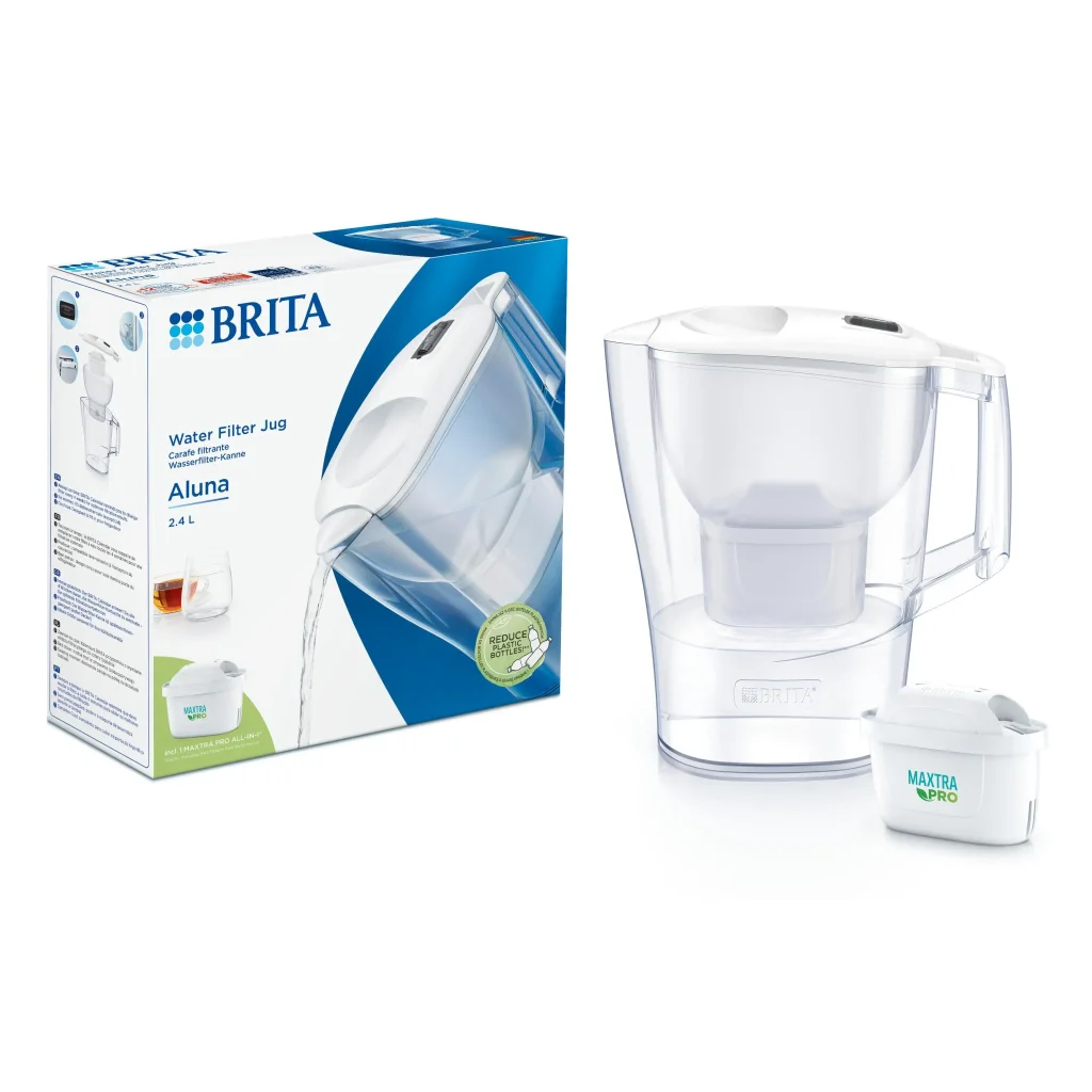 Фільтр-глечик Brita Aluna Memo MXPro 2.4л (1.4л очищеної води) з фільтр-картриджем, білий (1052801) UA
