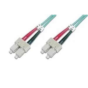 Патч-корд волоконно-оптичний DIGITUS SC/UPC-SC/UPC, 50/125, MM, OM3, duplex, 1м (DK-2522-01/3) UA