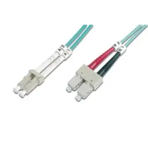 Патч-корд волоконно-оптичний DIGITUS LC/UPC-SC/UPC, 50/125, MM, OM3, duplex, 5м (DK-2532-05/3) UA