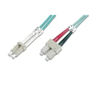 Патч-корд волоконно-оптичний DIGITUS LC/UPC-SC/UPC, 50/125, MM, OM3, duplex, 10м (DK-2532-10/3) UA