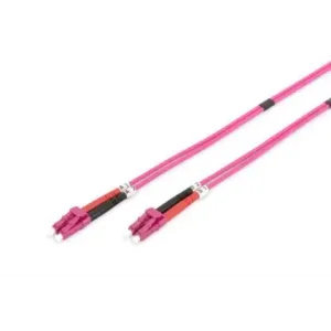 Патч-корд волоконно-оптичний DIGITUS LC/UPC-LC/UPC, 50/125, MM, OM4, duplex, 1м (DK-2533-01-4) UA