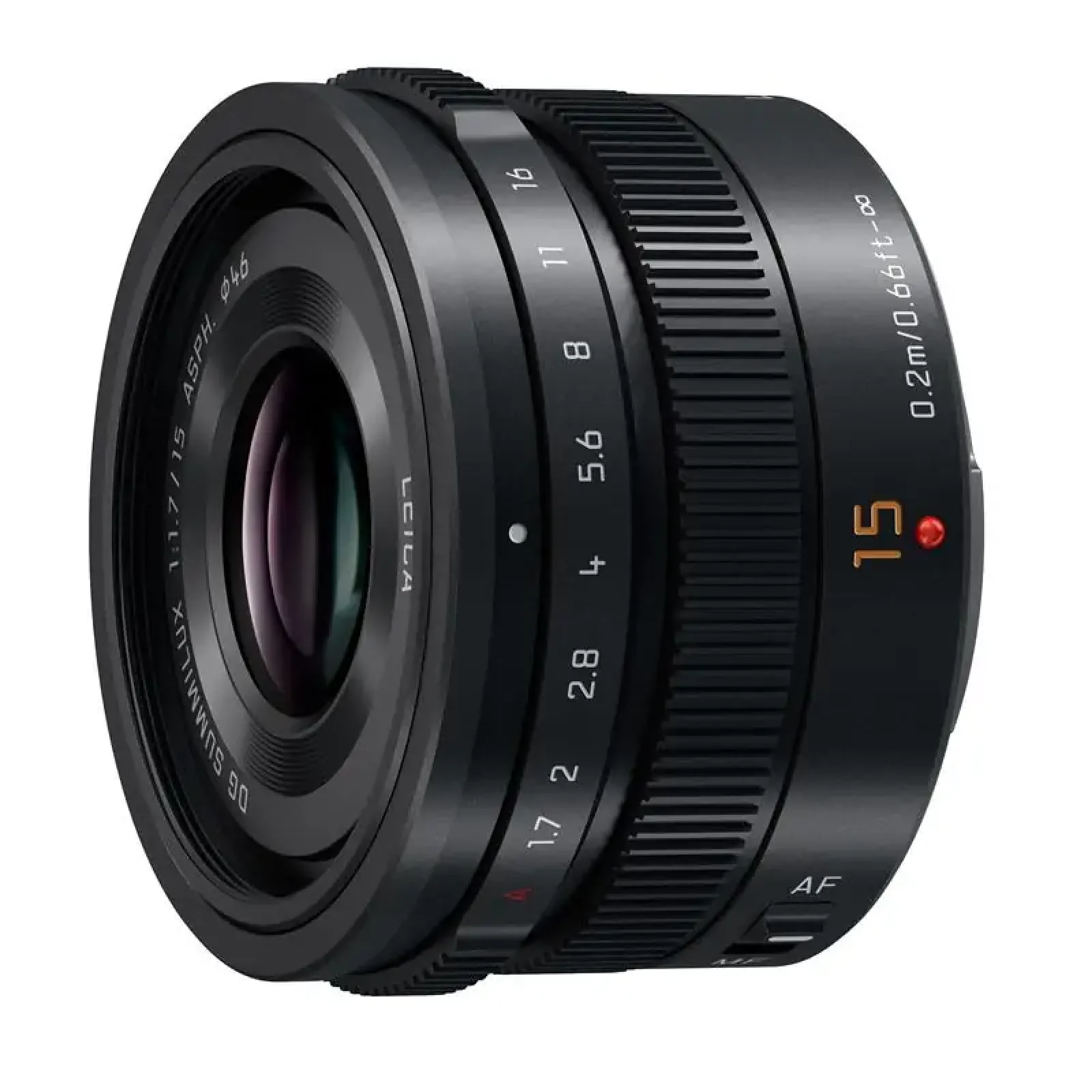 Об`єктив Panasonic Micro 4/3 Lens 15mm f/1.7 ASPH Black (H-X015E9-K) UA