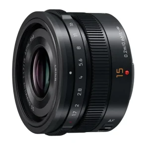 Об`єктив Panasonic Micro 4/3 Lens 15mm f/1.7 ASPH Black (H-X015E9-K) UA