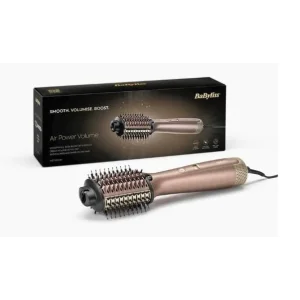 Фен-щітка Babyliss Air Power Volume, 1000Вт, 2 режими, дифузор, іоніз-я, хол. обдув, кераміка, рожевий, AS95E UA