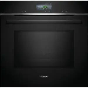 Духова шафа Siemens електрична, 67л, A, дисплей, конвекція, піроліз, ф-ція мікрохвиль, чорний, HM736G1B1 UA