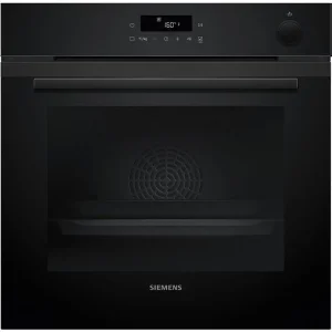 Духова шафа Siemens електрична, 71л, A+, пара, дисплей, конвекція, телескопічні напрямні, чорний, HR232GEB3 UA
