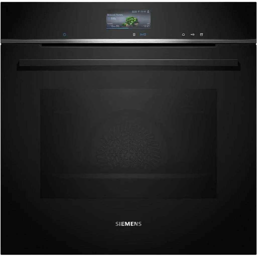 Духова шафа Siemens електрична, 71л, A+, пара, дисплей, конвекція, чорний, HS736G3B1 UA