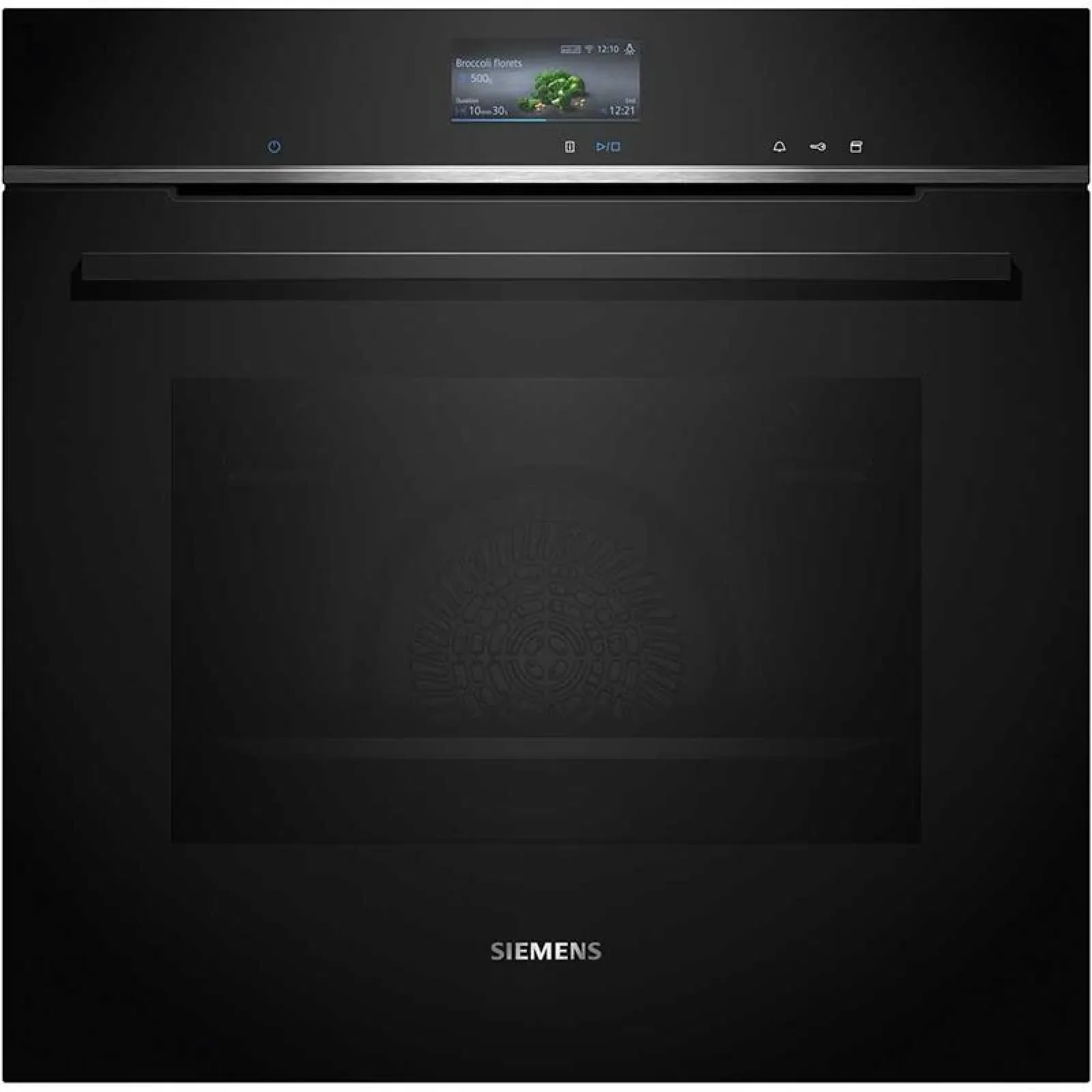 Духова шафа Siemens електрична, 71л, A+, пара, дисплей, конвекція, чорний, HS736G3B1 UA