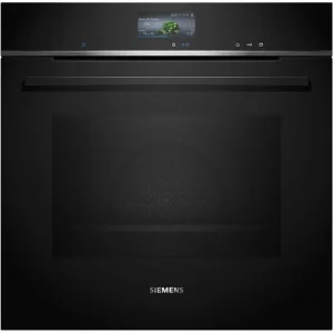 Духова шафа Siemens електрична, 71л, A+, пара, дисплей, конвекція, чорний, HS736G3B1 UA