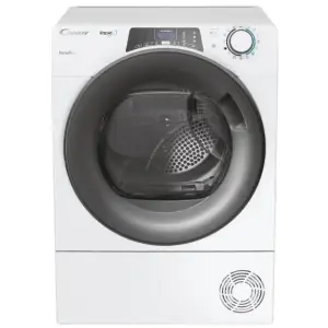 Сушильна машина Candy тепловий насос, 7кг, A++, 46,5см, дисплей, Wi-Fi + Bluetooth, люк сірий, білий (RP4H7A2TRE-S) UA