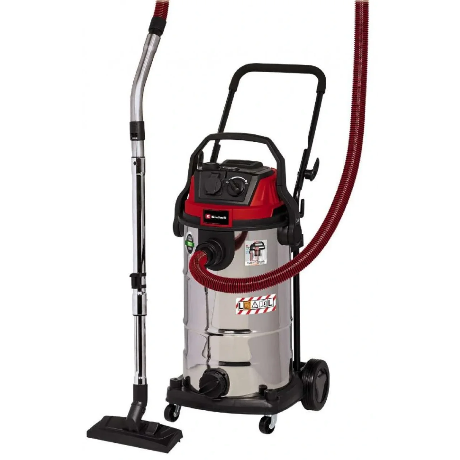 Пилосос професійний Einhell TE-VC 2340 SACL, 1500Вт, 40л, розетка, 225мбар, клас L, 10.1кг, 2342470 UA