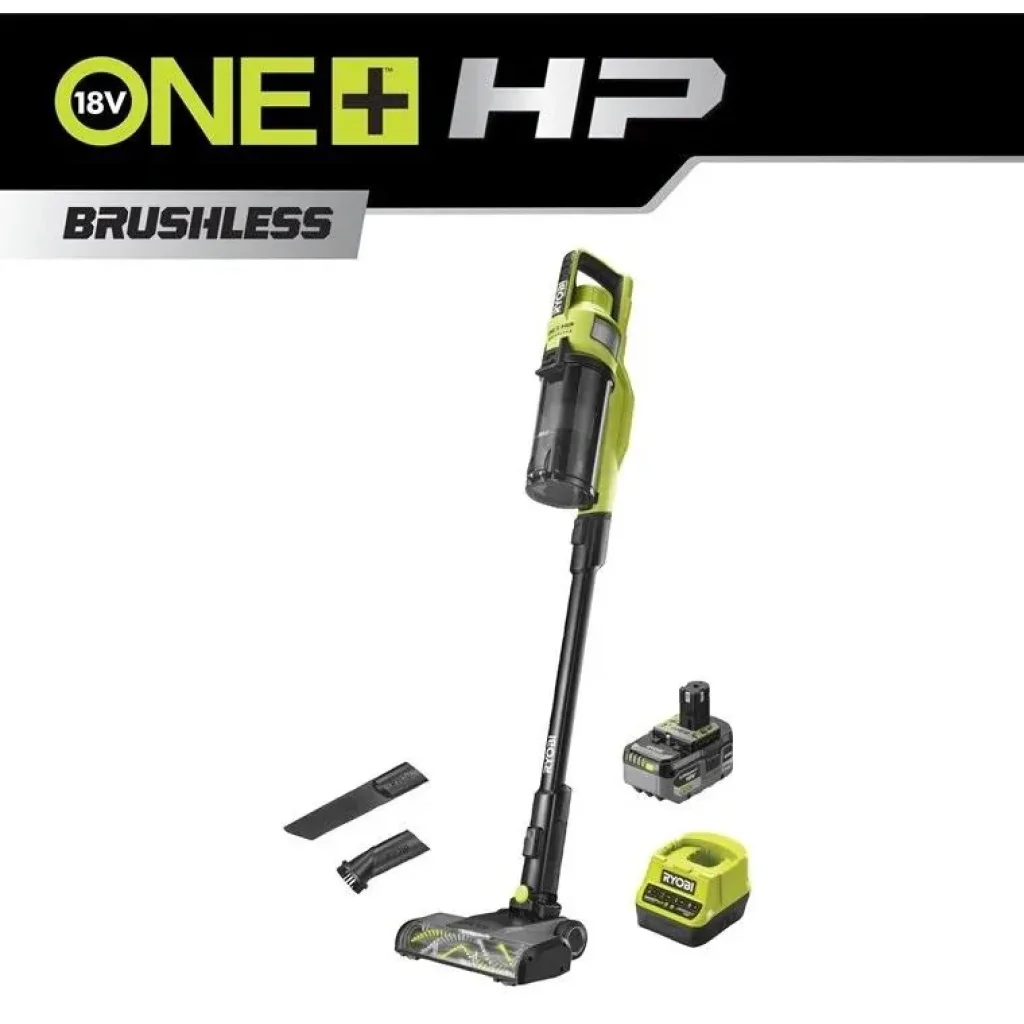 Пилосос акумуляторний Ryobi ONE+ HP RSV18X-1X40G 18В 1х4А·год 90Вт 20кПа контейнер 0.8л HEPA12 3.1кг, 5133005660 UA