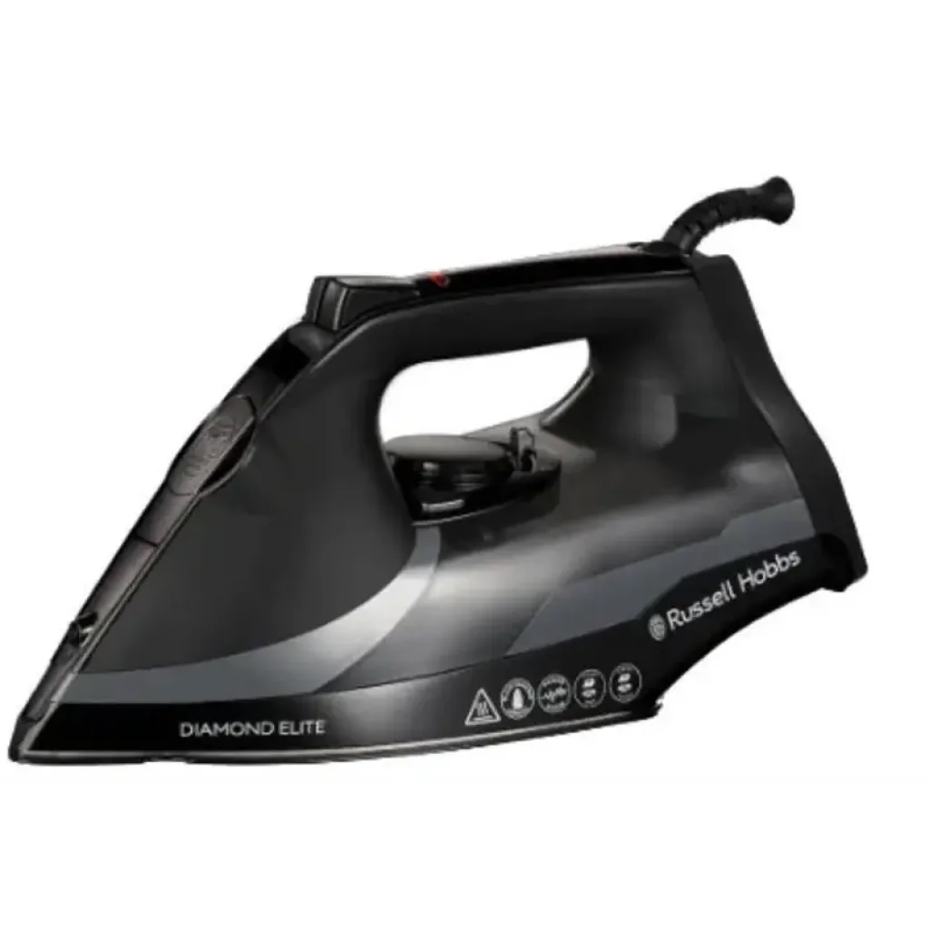Праска Russell Hobbs Diamond Elite, 3100Вт, 350мл, 20, паровий удар -220гр, самоочищування, керам. підошва, чорний (27000-56) UA