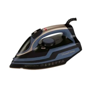 Праска Russell Hobbs, 3100Вт, паровий удар -210гр, верт. відпарювання, керам. підошва, чорно-синий (28630-56) UA