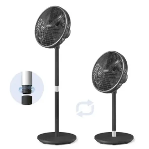 Вентилятор Philips підлоговий Series 3000, 40см, 48Вт, керування через смартфон, регулювання висоти, чорний (CX3550/01) UA