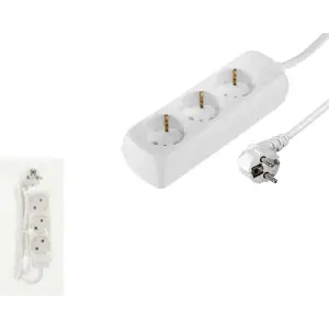 Мережевий подовжувач Hama 3XSchuko 3G*1.5мм 1.4м White, 00030381 UA