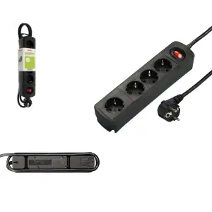Мережевий подовжувач Hama TIDY-Line 4XSchuko 3G*1.5мм 1.5м Black, 00137364 UA