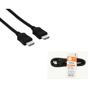 Кабель Hama HDMI (AM/AM), 1080p, 3D, 1.5m, чорний, 00205000 UA