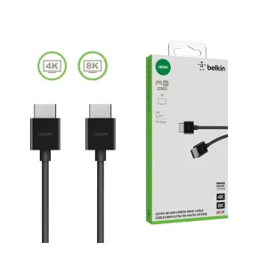 Кабель HDMI (M/M) Belkin 2м, 2.1, High Speed Ethernet, чорний, AV10175BT2MBKV2 UA