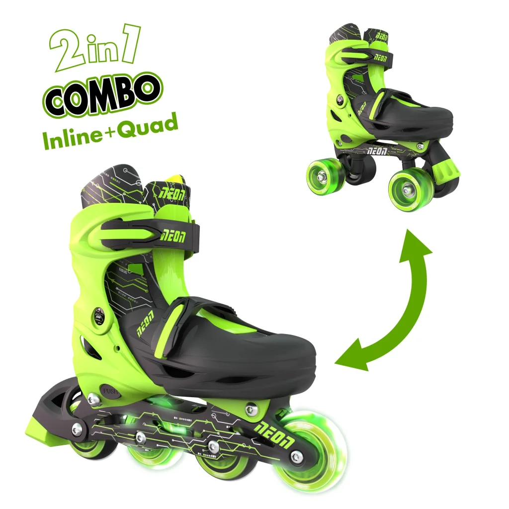 Роликові ковзани Neon Сombo, розмір 30-33, салатовий, NT09G4 UA