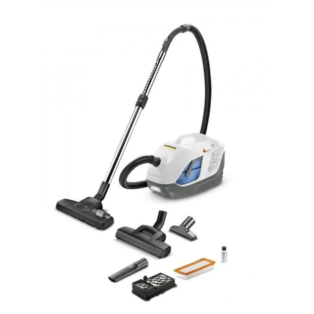 Пилосос Karcher миючий DS 6 Plus, 1400Вт, конт пил -0.6л, вода -2 л, НЕРА, білий, 1.195-252.0 UA