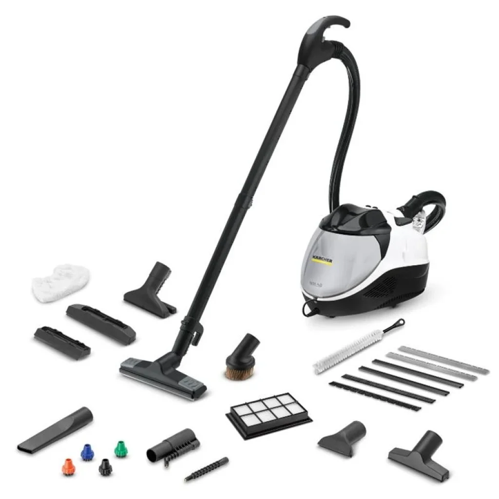 Паропилосос Karcher SV 7, 2200Вт, вологе прибирання, вода -0.45л, HEPA, обробка парою, біло-чорний, 1.439-490.0 UA