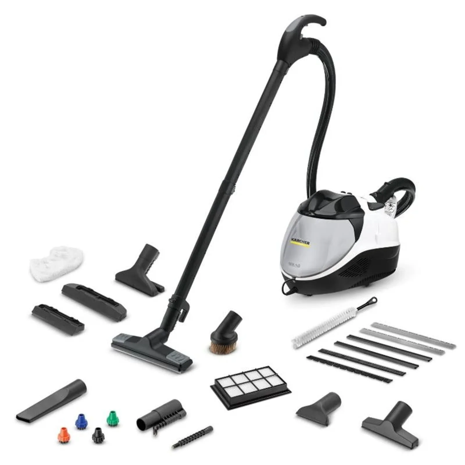 Паропилосос Karcher SV 7, 2200Вт, вологе прибирання, вода -0.45л, HEPA, обробка парою, біло-чорний, 1.439-490.0 UA
