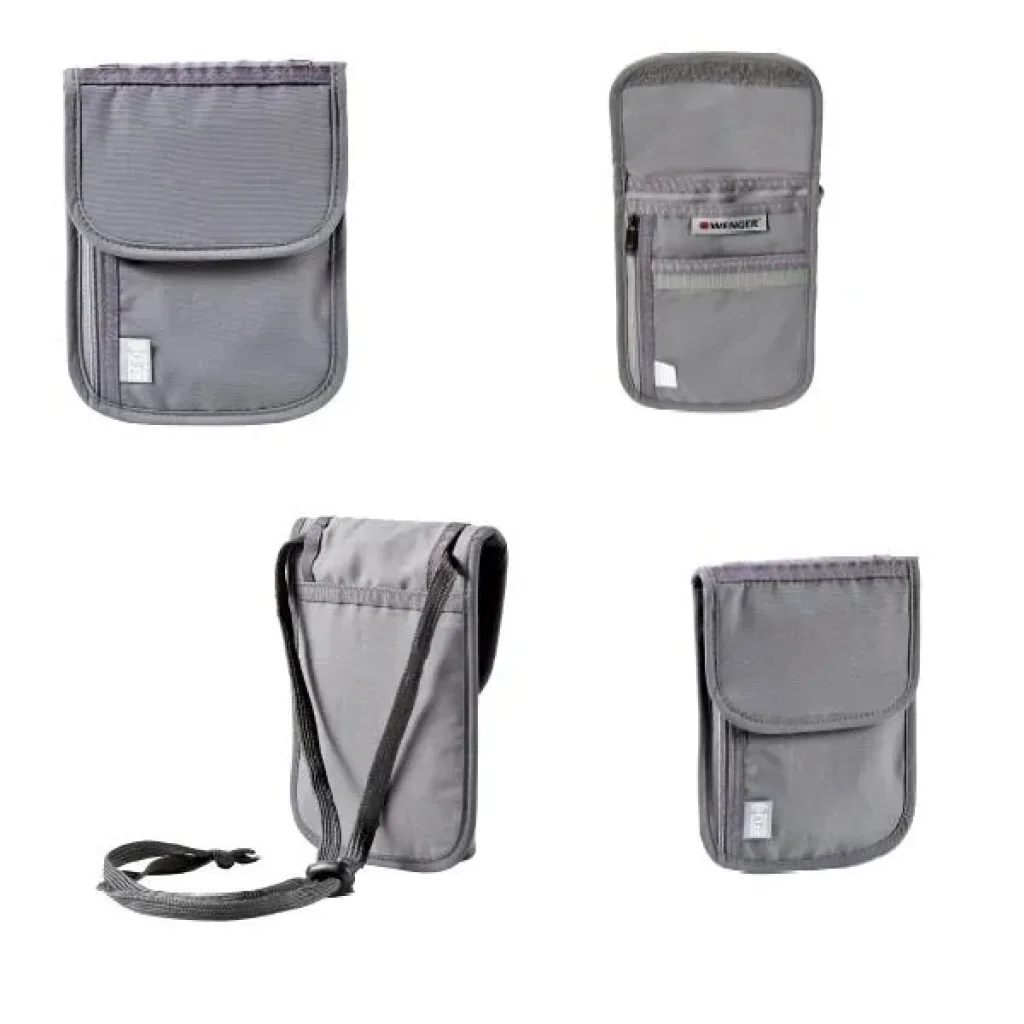Кошелёк на шею Wenger, Neck Wallet with RFID pocket, серый UA