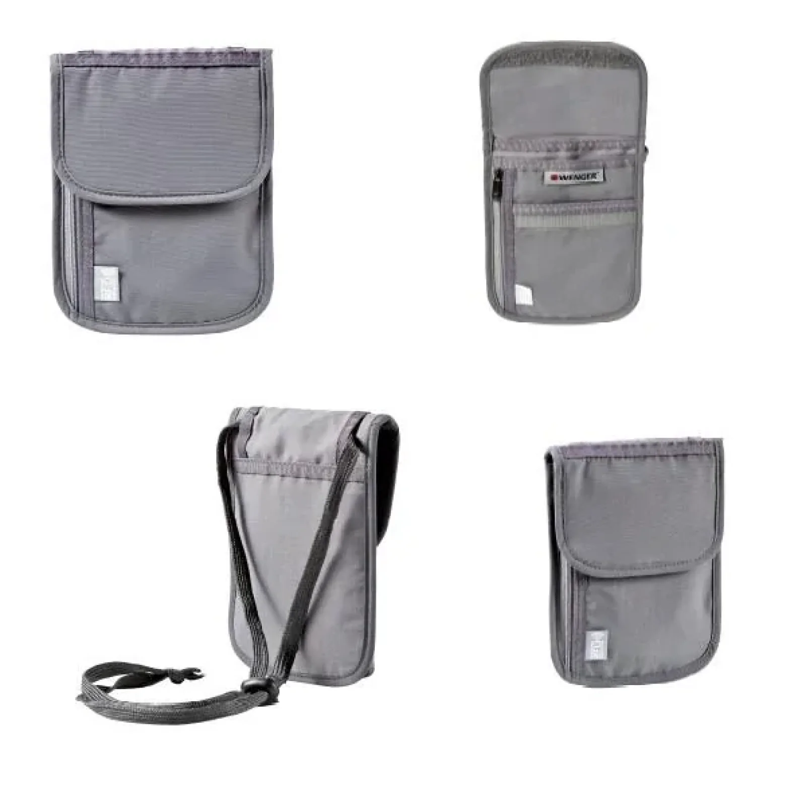 Кошелёк на шею Wenger, Neck Wallet with RFID pocket, серый UA