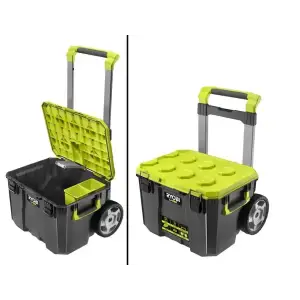 Ящик модульний для інструменту Ryobi Link RSL201, на коліщатках, телескопічне руків'я, 39х57х49.5см, пластик (5132006074) UA