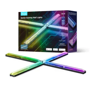 Набір настінних світильників Govee H6063 Gaming Wall light Evangelion, 8шт, RGBIC, WI-FI/Bluetooth, фіолетовий (H6063312) UA