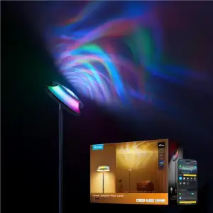 Торшер розумний Govee H60B0 Uplighter Floor Lamp, 1000Lm, RGBWW+RGBIC+WW, WI-FI/Bluetooth, чорний (H60B0311) UA