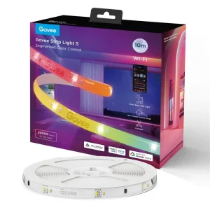 Стрічка світлодіодна розумна Govee H612C Strip Light S With Protective Coating, 10м, RGBICW, WI-FI/Bluetooth, білий (H612CCD1) UA