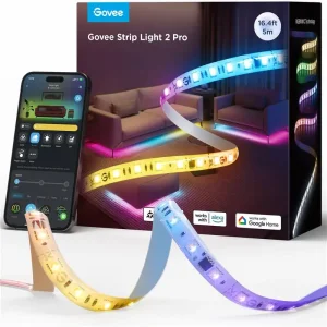 Стрічка світлодіодна розумна Govee H61F5 Strip Light 2 Pro, 5м, RGBWWIC, WI-FI/Bluetooth, білий (H61F53D1) UA