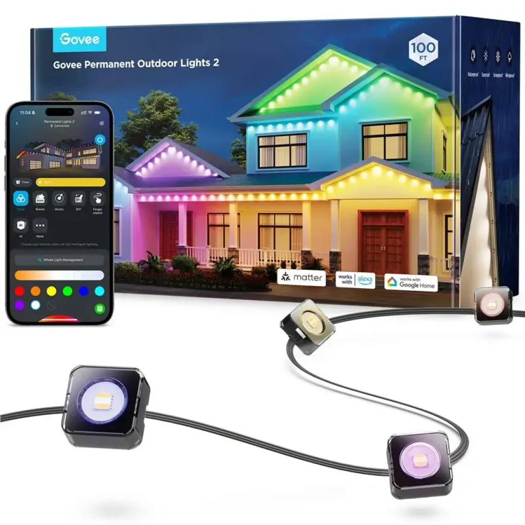 Стрічка світлодіодна розумна Govee H705 Permanent Outdoor Lights 2, 30м, IP65, RGBICW, WI-FI/Bluetooth, білий (H705E311) UA