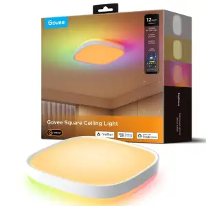 Потолочний світильник Govee H60A4 30cm Smart Square Ceiling Light, RGBWW + RGBIC, WI-FI/Bluetooth, білий (H80A4C01) UA