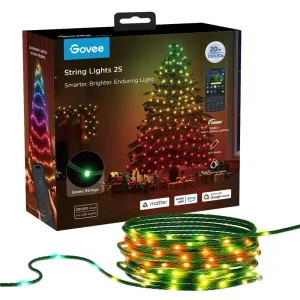 Гірлянда Smart LED Govee H80C4 Christmas String Lights 2, RGBWIC, 20м, кабель прозорий (H80C4C41) UA