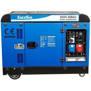 Генератор дизельний EnerSol, 230В/380В (1/3 фази), 7.5/8кВт, електростартер, AVR, 221кг, SKDS-8EBAU UA