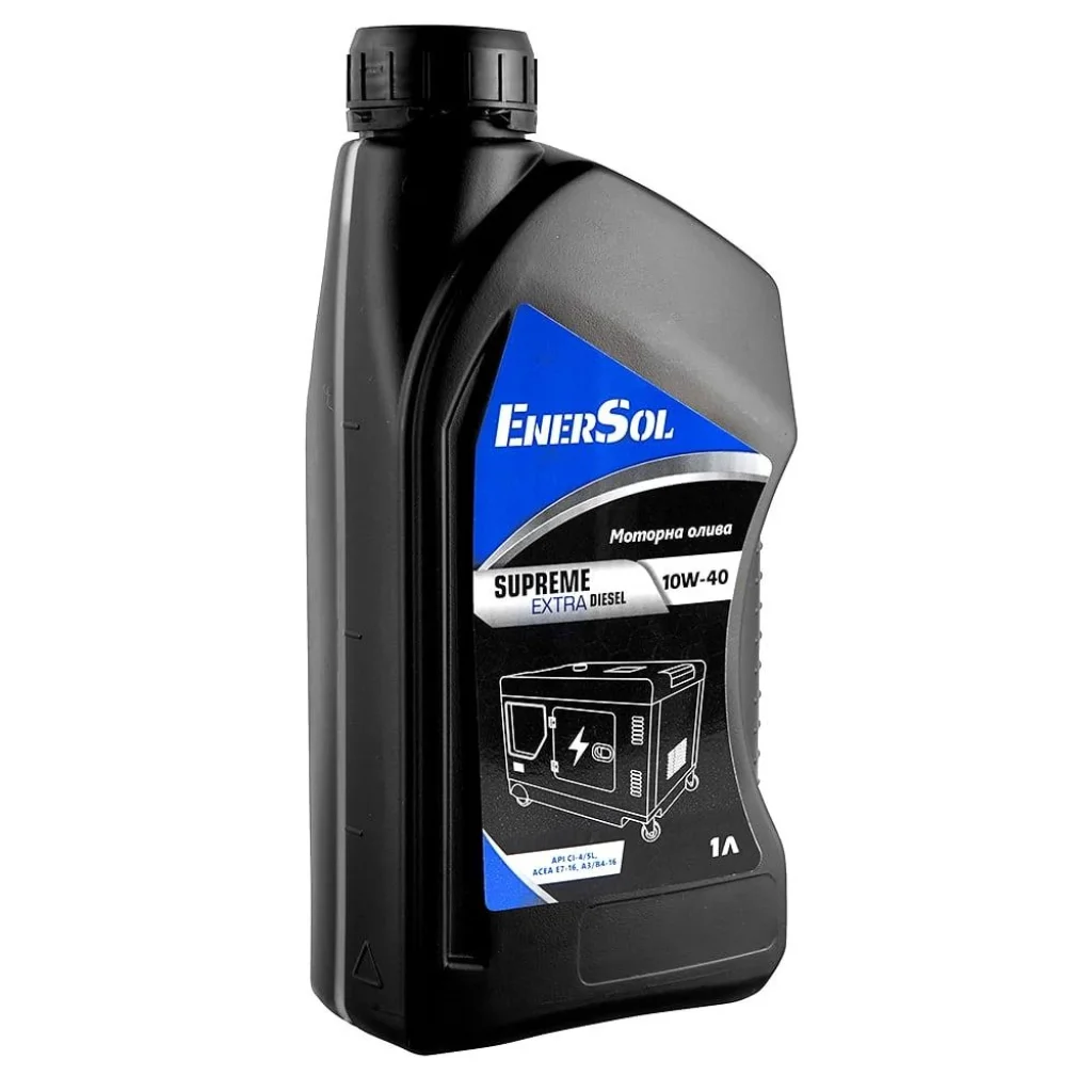 Олива моторна EnerSol для дизельних двигунів, об'єм 1 л, SUPREME-DIESEL10W-40_1L UA