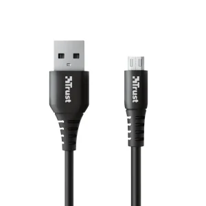 Кабель заряджання/синхронізації Trust NDURA, USB-A > microUSB, 1м, силіконовий, Чорний, 23567_TRUST UA