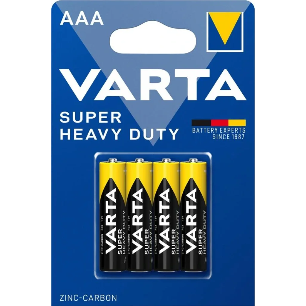 Батарейка VARTA SUPERLIFE AAA BLI 4 ZINC-CARBON, 02003101414