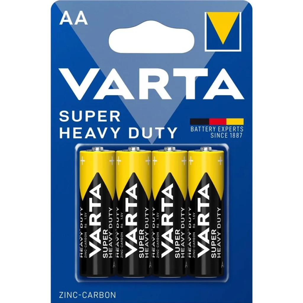 Батарейка VARTA SUPERLIFE AA BLI 4 ZINC-CARBON, 02006101414