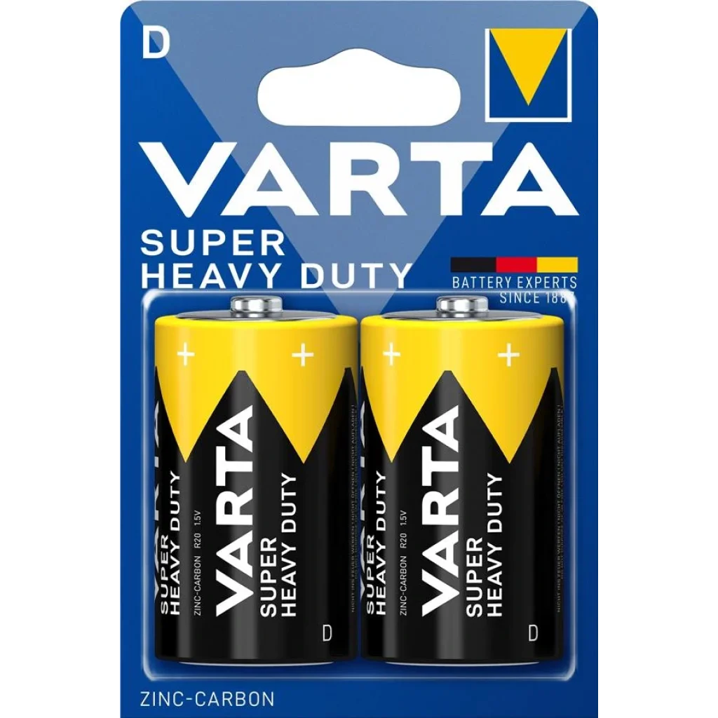 Батарейка VARTA SUPERLIFE D BLI 2 ZINC-CARBON, 02020101412