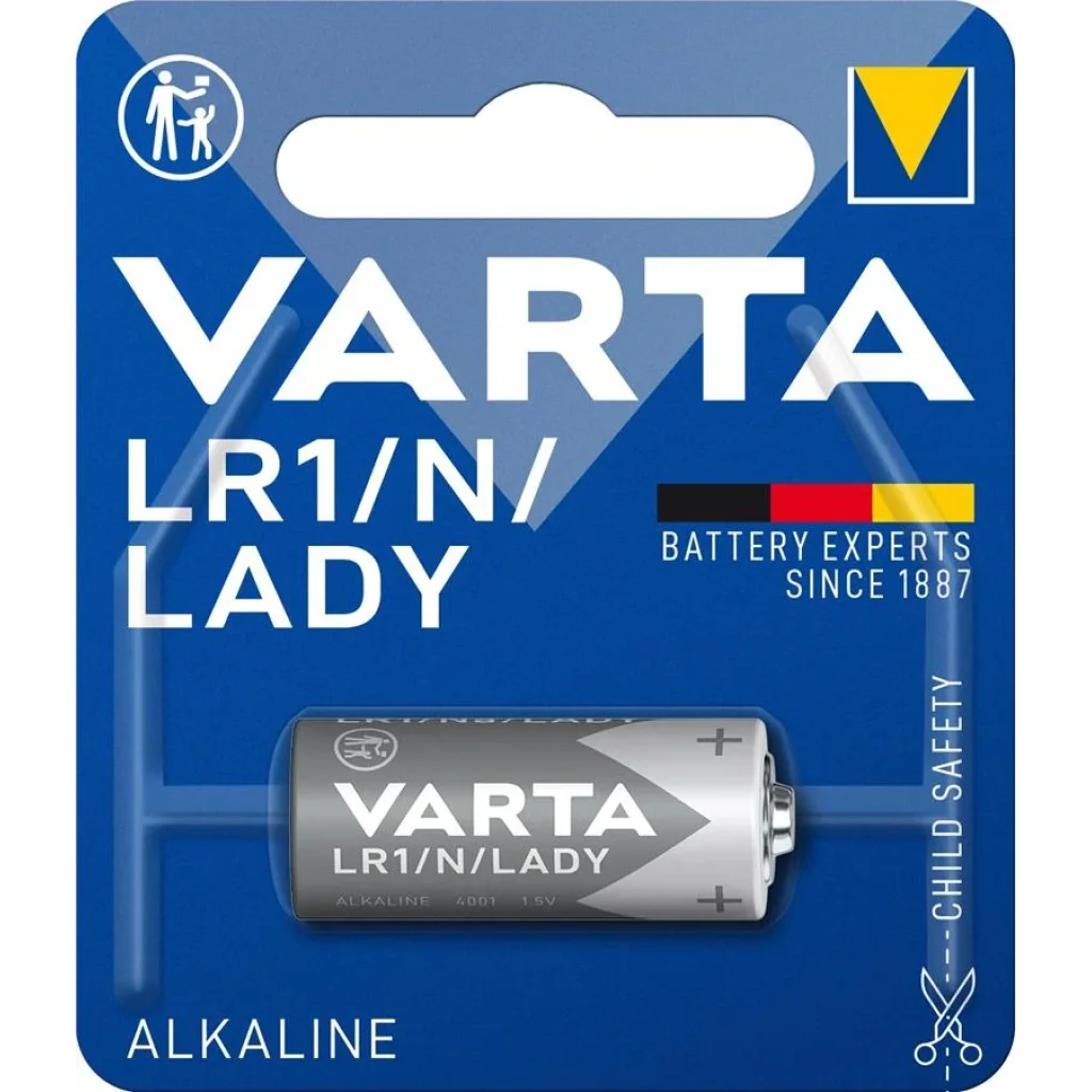 Батарейка VARTA LR 1 BLI 1 ALKALINE, 04001101401